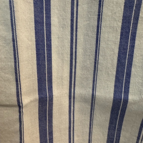 Untuckit Pinot Perse Long Sleeve Button Down Shirt Blue & White Stripe - Picture 6 of 10